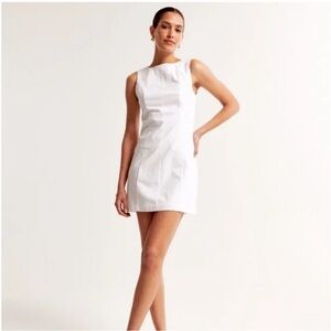 Abercrombie & Fitch line sleeveless high neck pocket mini dress